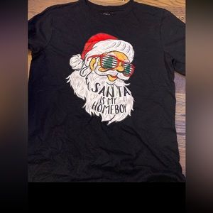 Girls “Santa Is My Homeboy” graphic Christmas t shirt